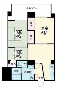 豊中グランドハイツ【2階】の間取り