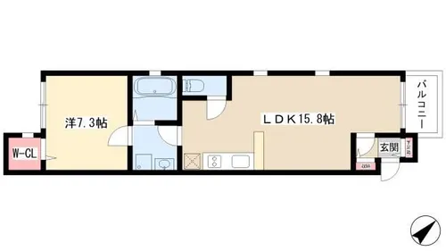 プランドール名駅西【3階】の間取り
