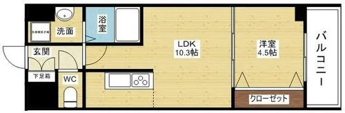 セノアタワー新大阪【8階】の間取り
