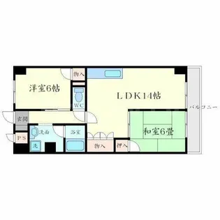 セントポーリア東豊中【1階】の間取り