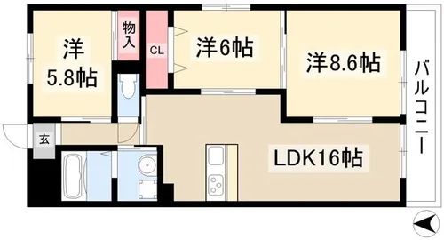 アーバンコート入場【4階】の間取り