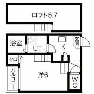 ラ・ポルト【2階】の間取り