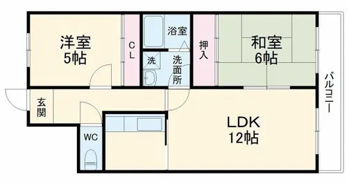サニーセトル【1階】の間取り
