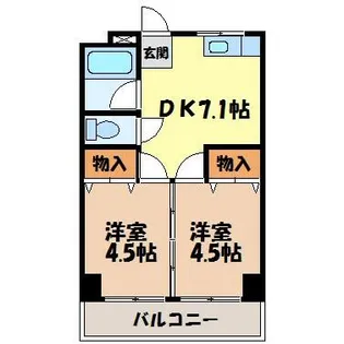 向陽ビル【10階】の間取り