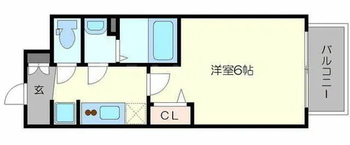 大阪府大阪市淀川区西中島1丁目【マンション】の間取り