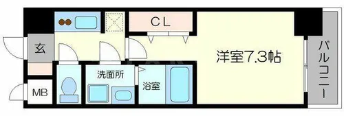 S-RESIDENCE三国WEST【8階】の間取り