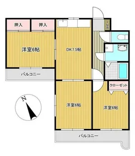 トーカンマンション平尾【3階】の間取り