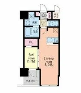 HS梅田EAST【15階】の間取り