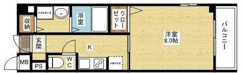 カーサオリーヴァ【1階】の間取り