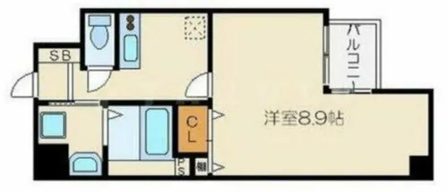 クレアート大手前グランアクシア【3階】の間取り