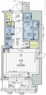 アクアプレイス梅田Ⅴ【8階】の間取り