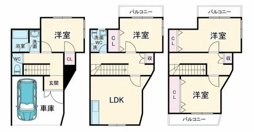 フェルメ箕面【1階】の間取り