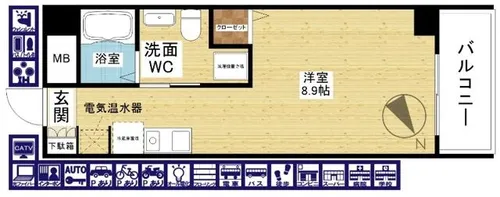 フレアコート新大阪【4階】の間取り