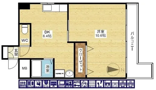 大拓ハイツ6【3階】の間取り