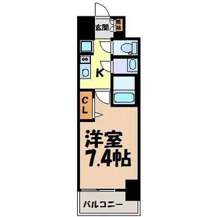プレサンスジェネ新栄町駅前葵【2階】の間取り