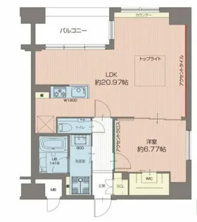 Vinoプレジオ本町【15階】の間取り