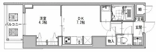 S-RESIDENCE堺筋本町Uno【15階】の間取り