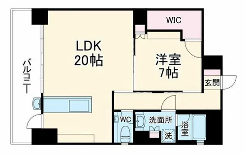 大阪府大阪市西区北堀江2丁目【マンション】の間取り