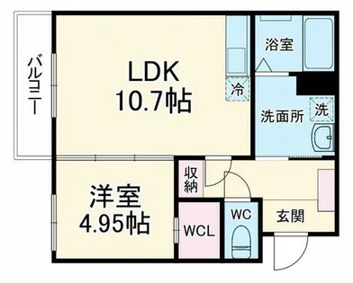 Cedar Hall Yamada One【1階】の間取り