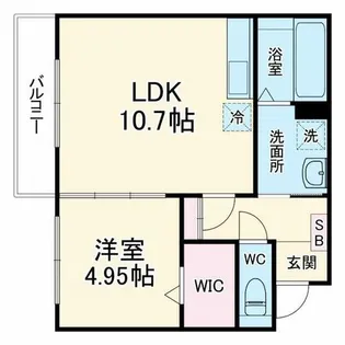 1LDKの間取り画像