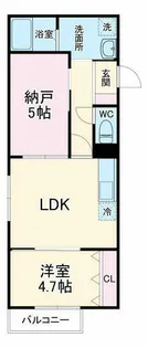 1SLDKの間取り画像