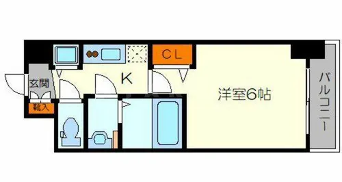 プレサンス心斎橋ブライト【13階】の間取り