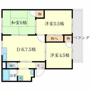 大阪府豊中市熊野町4丁目【マンション】の間取り