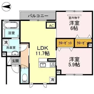 ソフィアコート伊保崎【1階】の間取り