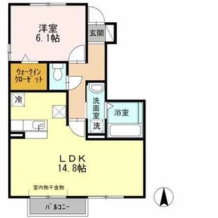 ラビアンローズ徳重 B棟【1階】の間取り