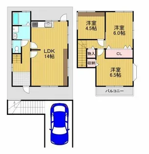 大阪府河内長野市あかしあ台1丁目【一戸建】の間取り