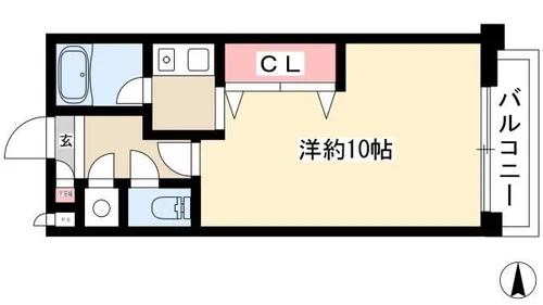 マンション悠山【303号室】の間取り
