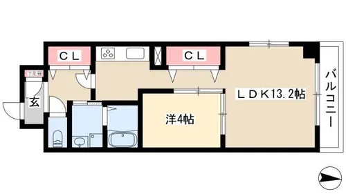 パークサイト泉【0501号室】の間取り