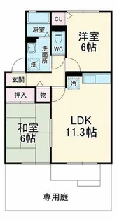 アゼリアパレスEAST【1階】の間取り