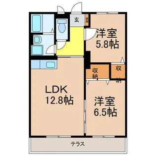 アメニティ青垣【1階】の間取り