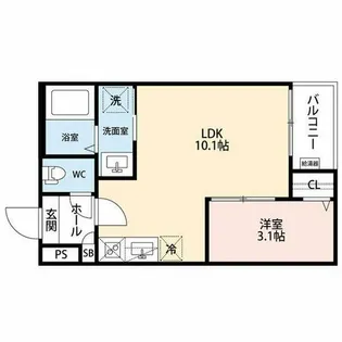 GRANDBLUE haruta Ⅰ【3階】の間取り