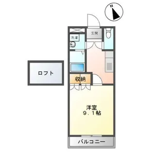 ミルフィオリI【2階】の間取り