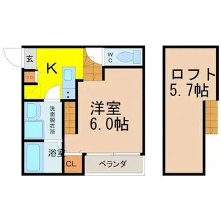 愛知県名古屋市港区津金1丁目【アパート】の間取り