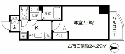 大阪府大阪市中央区北久宝寺町1丁目【マンション】の間取り