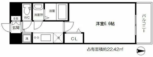 大阪府大阪市中央区北久宝寺町1丁目【マンション】の間取り