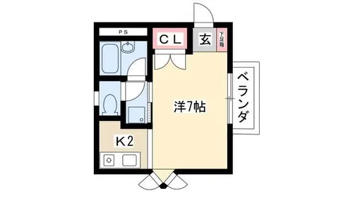 ヒルズ内山【1階】の間取り