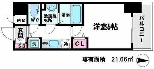 スワンズシティ大阪城ノース【7階】の間取り