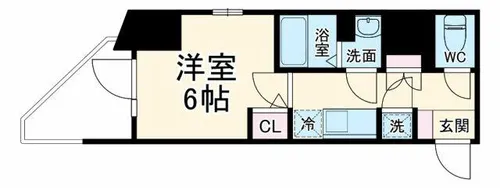 エスリードレジデンス大阪谷町ザ・マークス【4階】の間取り