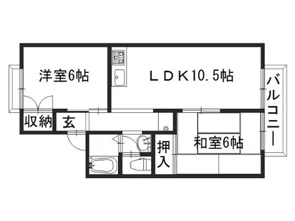スイーツ山路【B202号室】の間取り