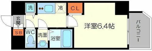 S-RESIDENCE新大阪WEST【15階】の間取り