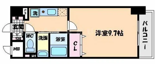 ソレイユ吹田【7階】の間取り