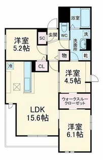 クラシスト泉町【3階】の間取り