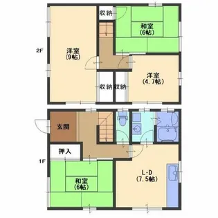 大阪府豊中市熊野町4丁目【一戸建】の間取り