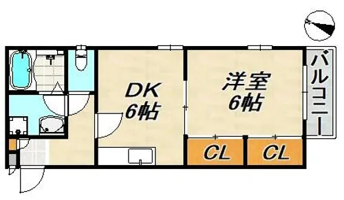 グレイスKIDA【2階】の間取り