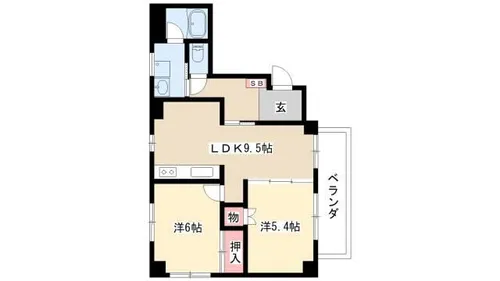 三鈴シティ【401号室】の間取り