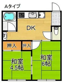 ウィン住之江【3階】の間取り